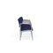 Lesro Lenox Steel 4 Seat Tandem Seating Metal Frame, Silver, OH Cobalt Upholstery LS4103 - alternate 2